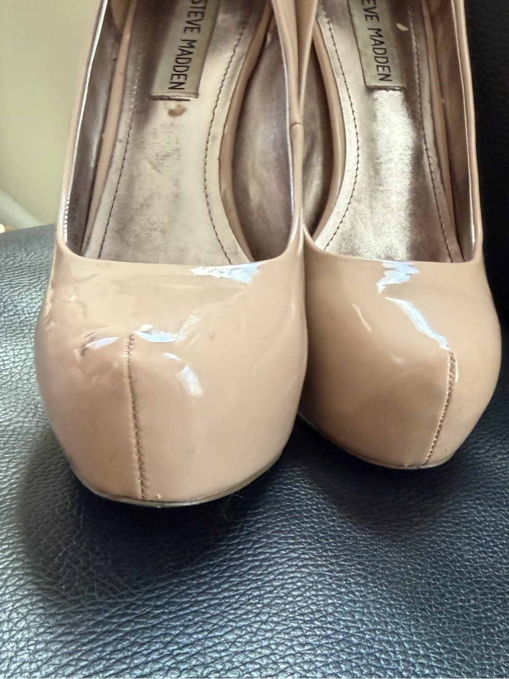 Steve Madden Beige Platform Stiletto Pumps. Size 8 - Picture 5 of 16